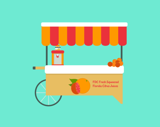FDC Juice Cart OrangeGrapefruit etc